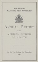 view [Report of the Medical Officer of Health for Wanstead and Woodford].