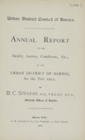 view [Report of the Medical Officer of Health for Barnes].