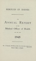 view [Report of the Medical Officer of Health for Barnes].