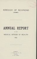 view [Report of the Medical Officer of Health for Richmond].