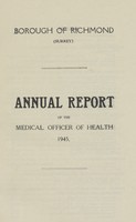 view [Report of the Medical Officer of Health for Richmond].