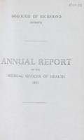 view [Report of the Medical Officer of Health for Richmond].