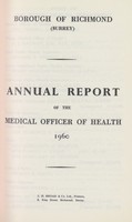 view [Report of the Medical Officer of Health for Richmond].