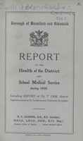 view [Report of the Medical Officer of Health for Brentford and Chiswick].