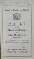 view [Report of the Medical Officer of Health for Brentford and Chiswick].
