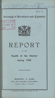 view [Report of the Medical Officer of Health for Brentford and Chiswick].