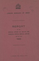 view [Report of the Medical Officer of Health for Brent].