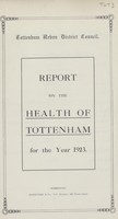 view [Report of the Medical Officer of Health for Tottenham].