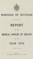 view [Report of the Medical Officer of Health for Mitcham].