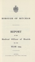 view [Report of the Medical Officer of Health for Mitcham].