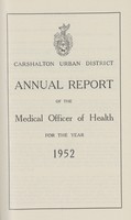 view [Report of the Medical Officer of Health for Carshalton].