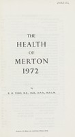 view [Report of the Medical Officer of Health for Merton].