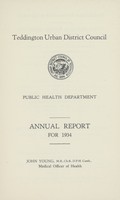 view [Report of the Medical Officer of Health for Teddington].