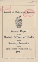 view [Report of the Medical Officer of Health for Malden & Coombe].