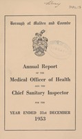 view [Report of the Medical Officer of Health for Malden & Coombe].