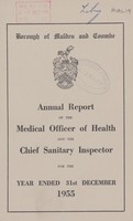 view [Report of the Medical Officer of Health for Malden & Coombe].