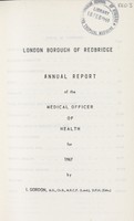 view [Report of the Medical Officer of Health for Redbridge].