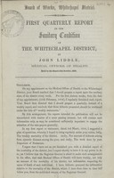 view [Report of the Medical Officer of Health for Whitechapel].