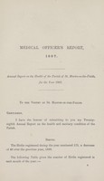 view [Report of the Medical Officer of Health for St. Martin-in-the-Fields].