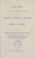 view [Report of the Medical Officer of Health for Port of London].