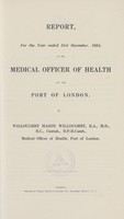 view [Report of the Medical Officer of Health for Port of London].