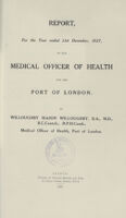 view [Report of the Medical Officer of Health for Port of London].