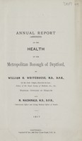view [Report of the Medical Officer of Health for Deptford].