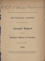 view [Report of the Medical Officer of Health for Plumstead].