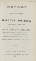 view [Report of the Medical Officer of Health for Hackney].