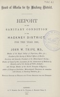 view [Report of the Medical Officer of Health for Hackney].