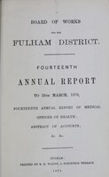 view [Report of the Medical Officer of Health for Fulham].