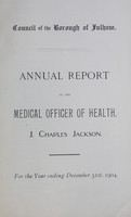 view [Report of the Medical Officer of Health for Fulham].