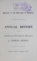 view [Report of the Medical Officer of Health for Fulham].