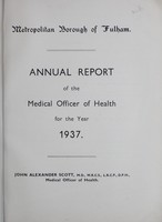 view [Report of the Medical Officer of Health for Fulham].