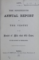 view [Report of the Medical Officer of Health for Hamlet of Mile End Old Town].