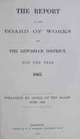 view [Report of the Medical Officer of Health for Lewisham].