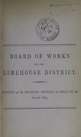 view [Report of the Medical Officer of Health for Limehouse].