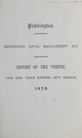 view [Report of the Medical Officer of Health for Paddington].