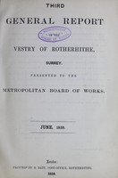 view [Report of the Medical Officer of Health for Rotherhithe].