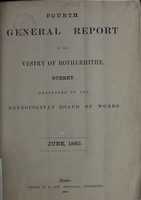 view [Report of the Medical Officer of Health for Rotherhithe].