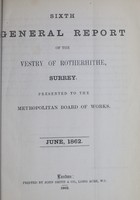 view [Report of the Medical Officer of Health for Rotherhithe].