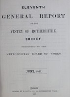 view [Report of the Medical Officer of Health for Rotherhithe].