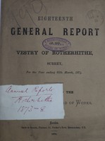 view [Report of the Medical Officer of Health for Rotherhithe].