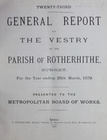 view [Report of the Medical Officer of Health for Rotherhithe].