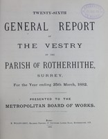 view [Report of the Medical Officer of Health for Rotherhithe].