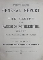 view [Report of the Medical Officer of Health for Rotherhithe].