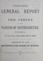 view [Report of the Medical Officer of Health for Rotherhithe].