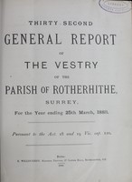 view [Report of the Medical Officer of Health for Rotherhithe].