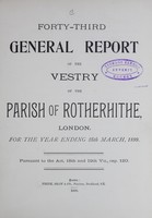 view [Report of the Medical Officer of Health for Rotherhithe].