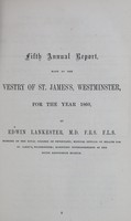 view [Report of the Medical Officer of Health for St James's, Westminster].